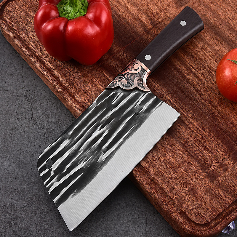Factory Direct Sale Kitchen Knife Household Dual-Purpose Slicing and Chopping Knife Sharp Chef's Knife Forged Slicing Knife Tool