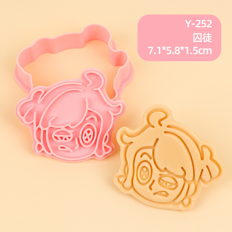 Juego de Moldes para Galletas 3D Personajes de Anime de Plástico para Repostería image 86