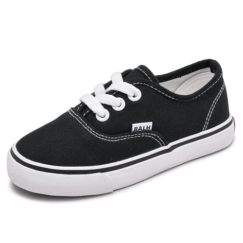 Children's canvas shoes 2024 spring small, medium and large boys and girls sports sneakers Korean version baby parent-child shoes small white shoes trend