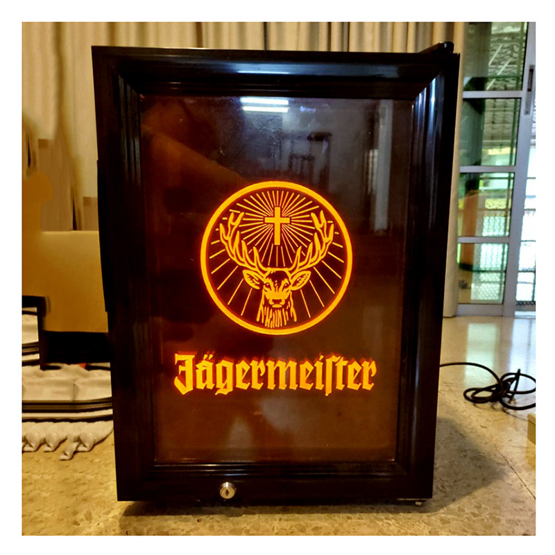 Mini LED láser LOGO refrigerador de bebidas refrigerador pequeño mostrador de bebidas energéticas