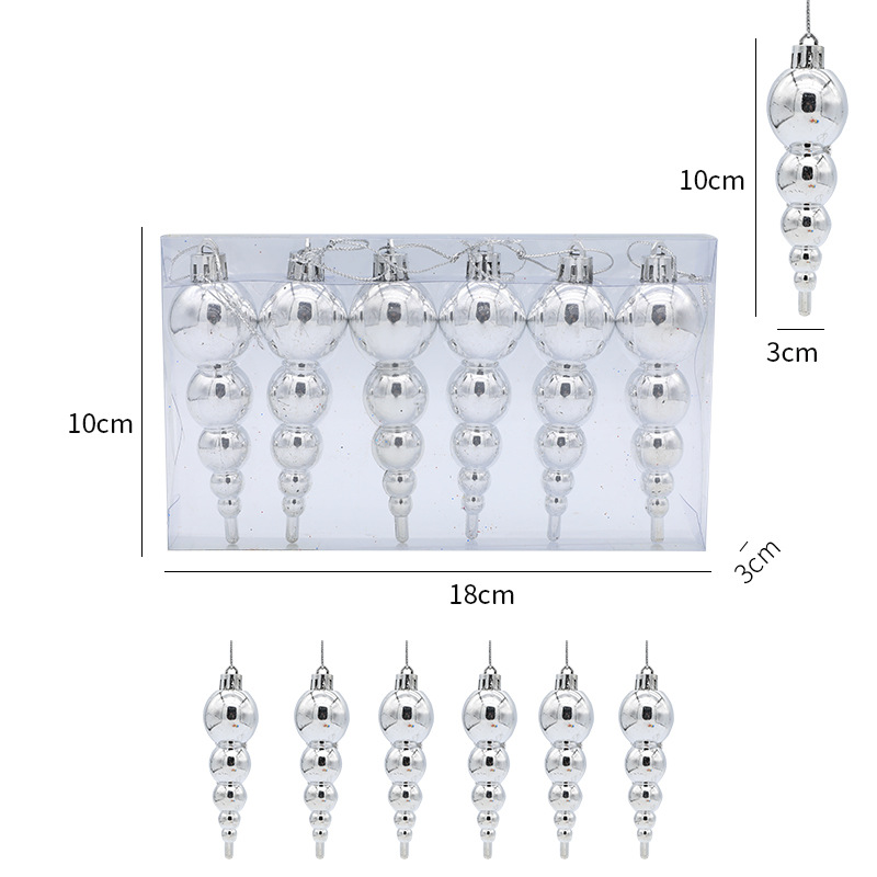 Transfronterizo nueva venta al por mayor de plástico de la cadena de calabazas de galvanoplastia accesorios decorativos de diseño del árbol de Navidad Festival de Regalo de Navidad de la bola