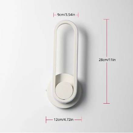 Lámpara de pared giratoria minimalista moderna, lámpara de pared interior con forma de pista de aterrizaje, lámpara LED regulable para el hogar, sofá de cabecera