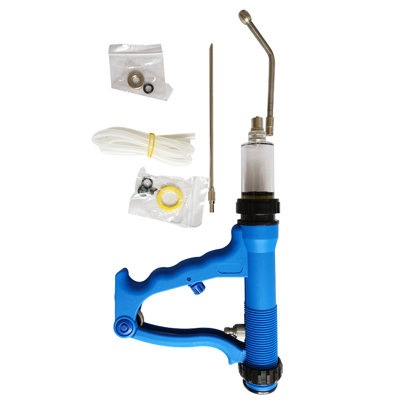 Dispositivo de alimentación de medicamento de llenado continuo ajustable para animales y dispositivo de alimentación de medicamento de llenado continuo para cerdo, ganado y oveja