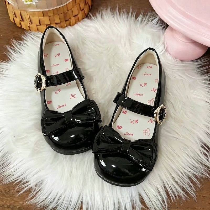 Lolita cute and soft JK uniform shoes, new Mary Jane shoes, low-heeled girl's bow Lolita single shoes for women