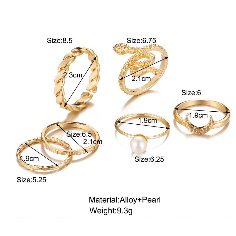 Fashion Snake Alloy Plating Rings display picture 3