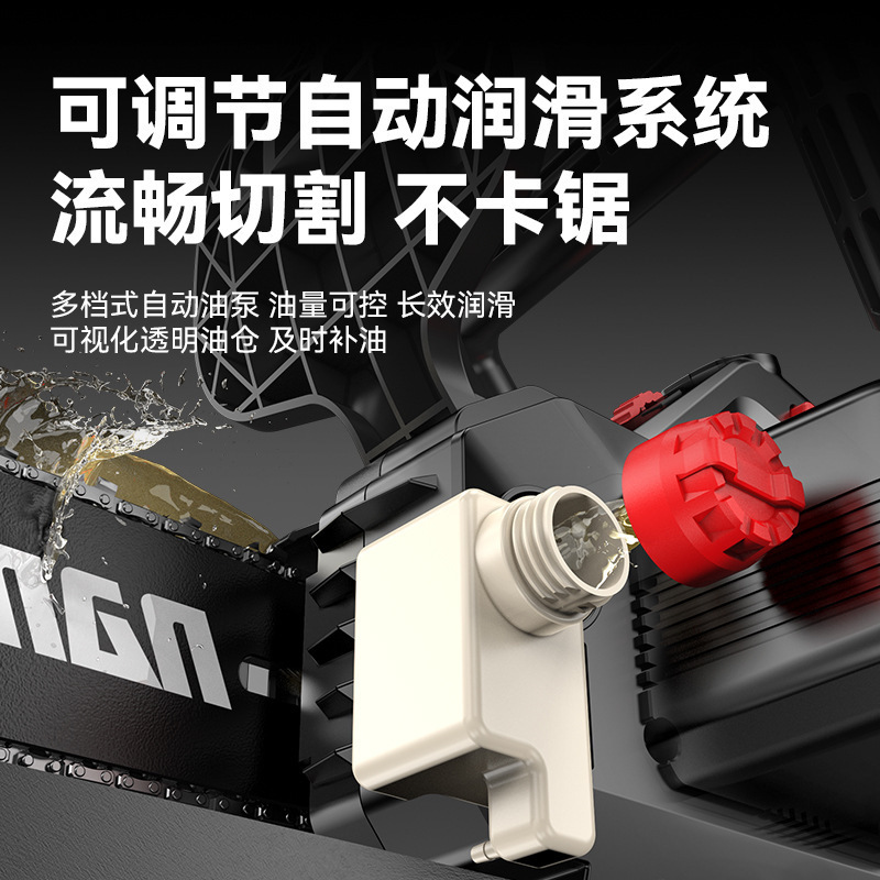Nanwei ブラシレスリチウム電気チェーンソー充電式家庭用チェーンソー 12inch 伐採屋外剪定ポータブル電動工具|undefined