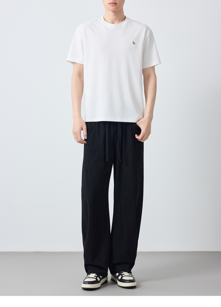 Embroidered Men's T-shirt With Round Neck For Summer Style_voghion.com