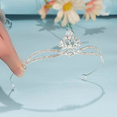 Korean style simple and sweet bride wedding rhinestone crown wedding zirconium stone ornaments Princess Liu Yifei's same crown