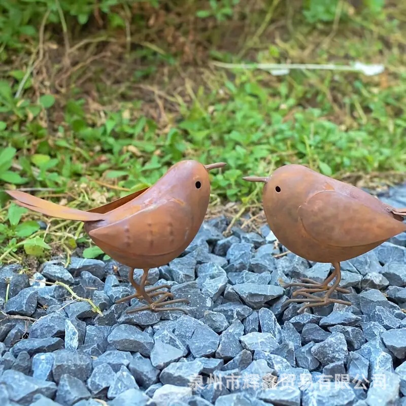 Cross-Border Suitable for Garden Decoration, Courtyard Garden Rusted Iron Crafts, Rustic Style Metal Bird Cross-Border Suitable for Garden Decoration, Courtyard Garden Rusted Iron Crafts, Rustic Style Metal Bird