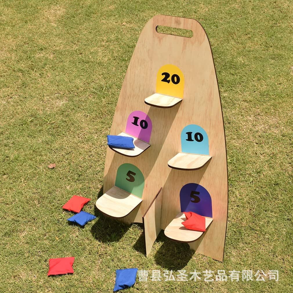 Nuevo juego de sacos de arena vertical transfronterizo, juego de lanzamiento de bolsas de frijoles de madera, juego de sacos de arena interior al aire libre para niños y adultos