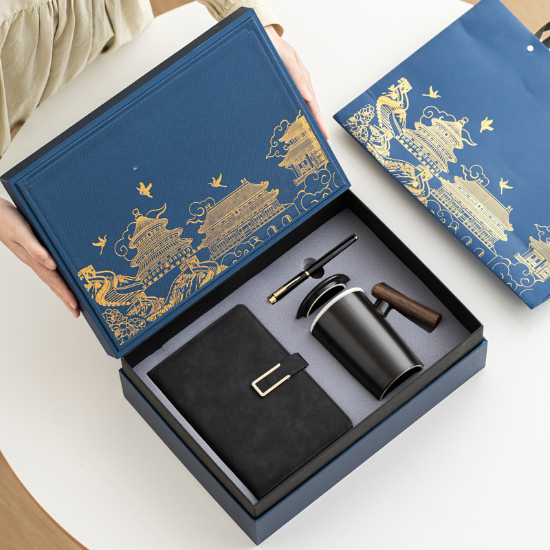 Wenchuang mango de madera taza de cerámica taza de café taza de agua con cubierta cuchara caja de regalo bolsa LOGO tallado