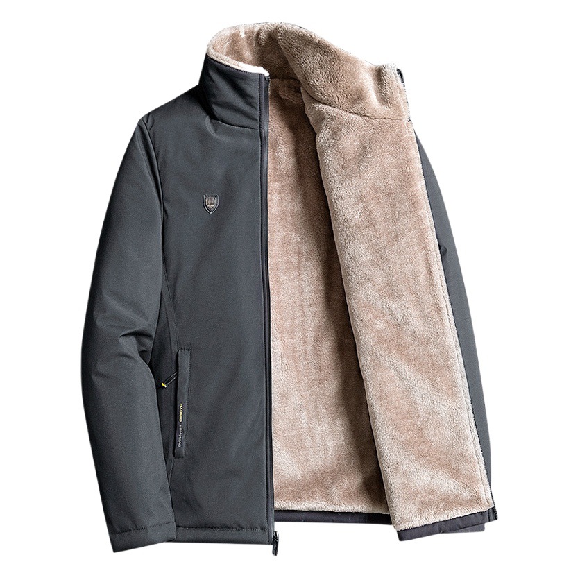 Chaqueta acolchada de algodón de lana de cordero de alta calidad abrigo de algodón acolchado de hombres de mediana edad