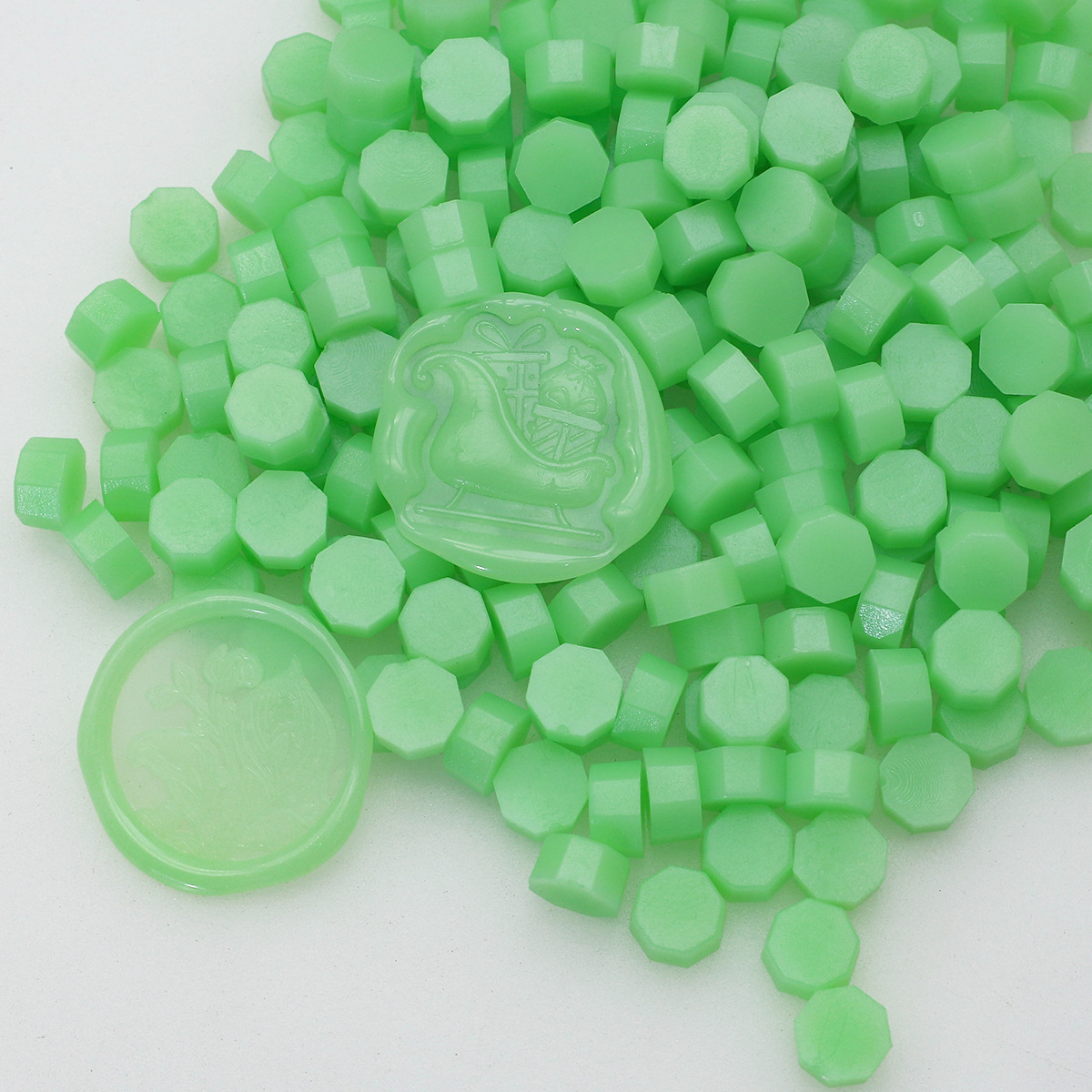 Perlas de cera de sellado octogonales Oucai, 500g, 131 colores, perlas de sellado de cera a granel, colores mixtos, baratas, perladas, una libra.