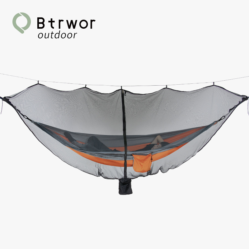 Mosquito net Hammock outdoors Single Separate Swing Portable fold nylon Field Camping Rollover