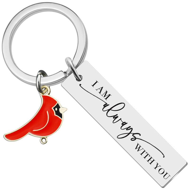 North American Cardinal Bird Keychain Memorial Stainless Steel Square Bird Pendant Keychain Oil Dripping Cardinal Keychain North American Cardinal Bird Keychain Memorial Stainless Steel Square Bird Pendant Keychain Oil Dripping Cardinal Keychain
