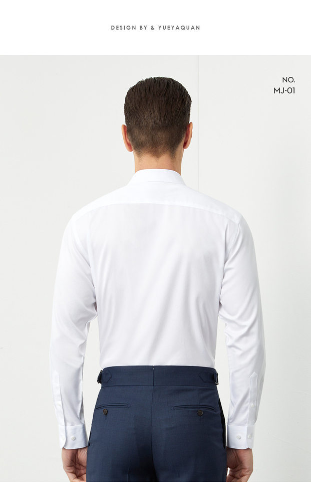 Áo sơ mi nam dài tay vải cotton pha co giãn không cần ủi form vừa vặn — Màu xanh nhạt-dài tay-11, Màu xám nhạt-dài tay-06, Trắng-dài tay-01 chi tiết 24