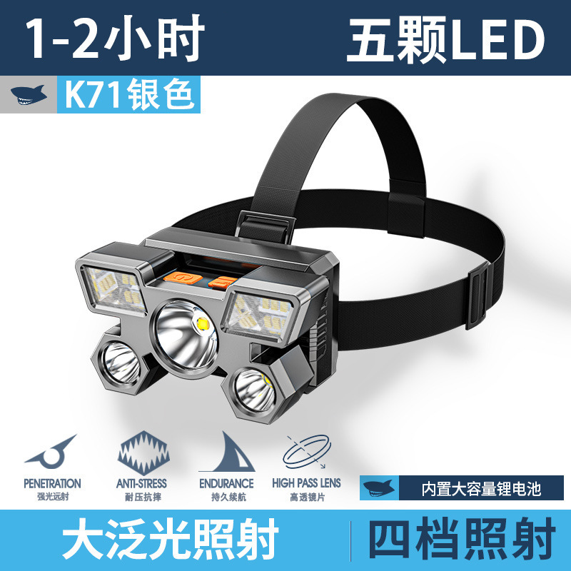 迷你便携头戴灯户外夜钓巡逻头戴灯USB充电随身ABS头灯挥手感应|undefined