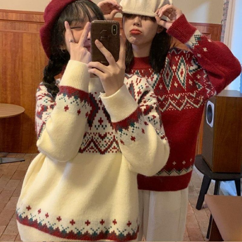 Gentle, Loose and Versatile Fashionable Sweater for Women 2025 New Autumn and Winter Tops, Lazy Style, Street Style Sisters and Besties Outfits