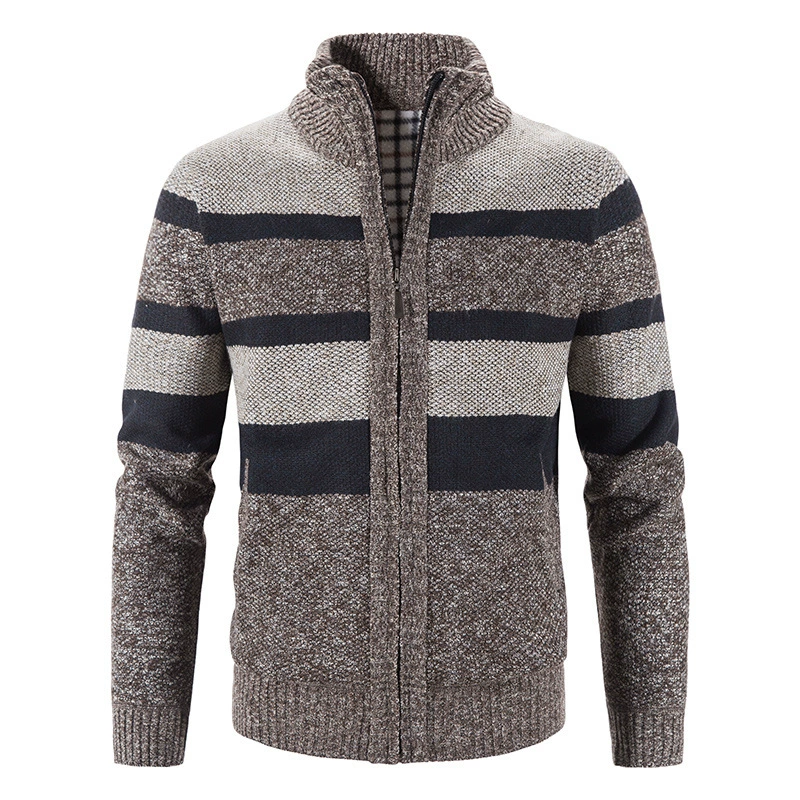 Demi-season fleece cardigan, sweater, knitted T-shirt for leisure, jacket, increased thickness, oversize