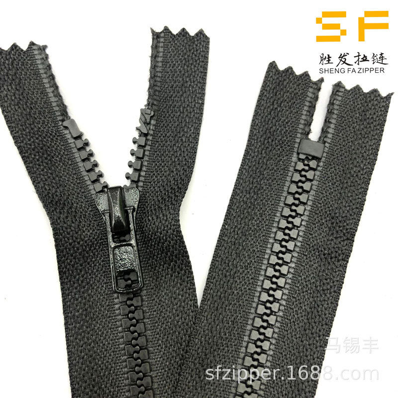 源头厂家3号树脂拉链闭尾自动头自锁拉头多色服装羽绒服口袋拉链