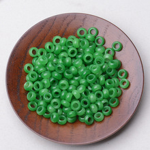 厂家直供仿A货玉圈扣巴山玉环扣圈DIY饰品配件散珠编项链挂绳配珠