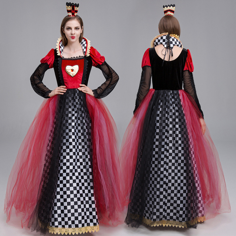 2022 Halloween new costume performance costume Heart Queen Alice in Wonderland Red Queen cos costume