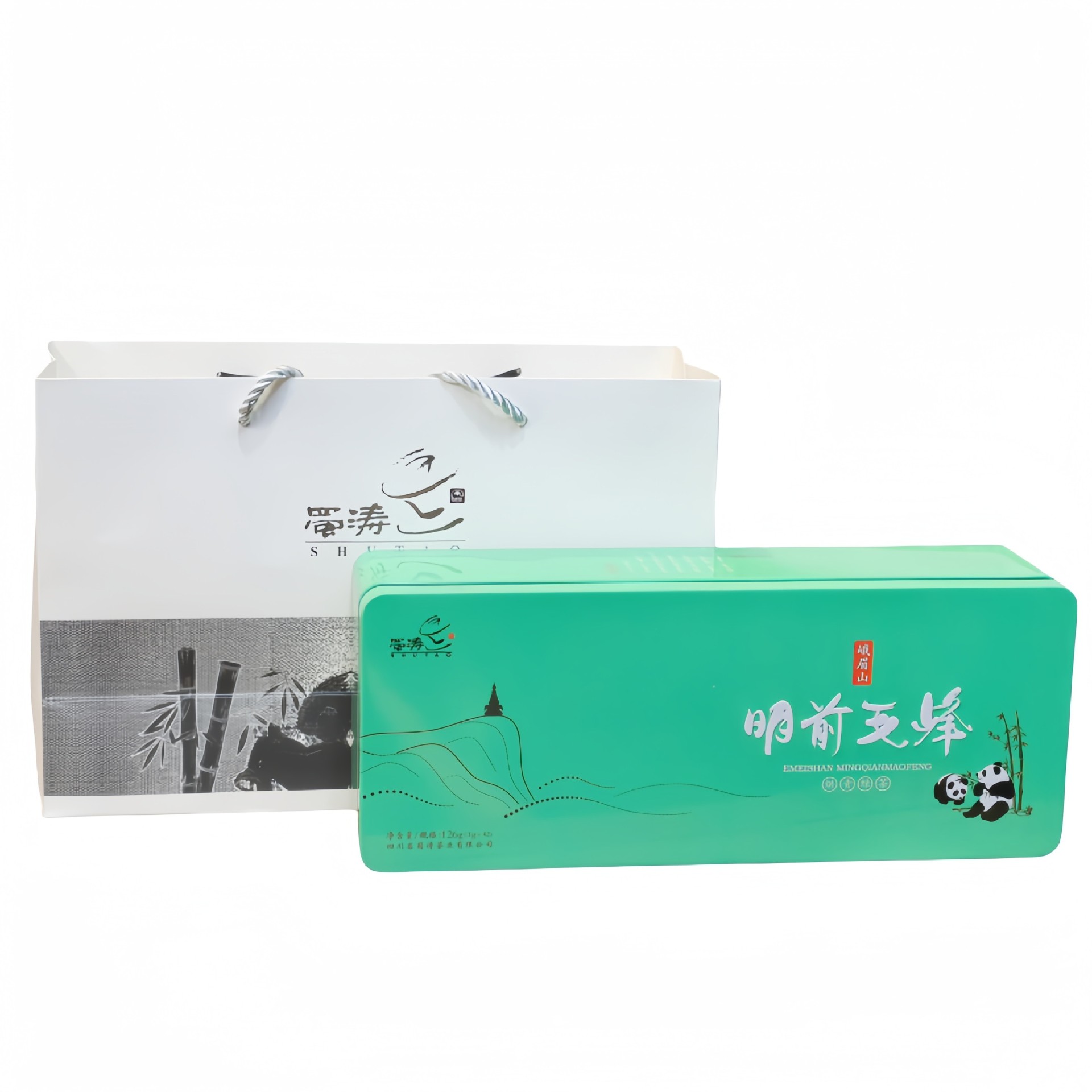 新品蜀涛四川明前毛峰 烘青绿茶浓香型礼盒126g四川特产绿茶