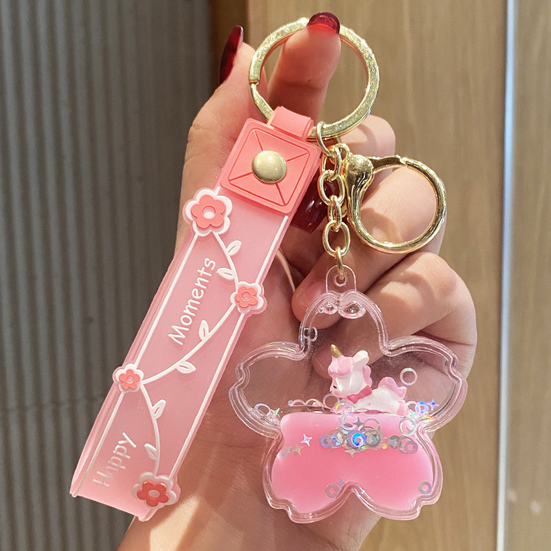 インターネット有名人かわいい馬 Xiaochi 虹馬ユニコーンキーホルダーカップルバッグペンダント車のキーチェーンギフト卸売|undefined
