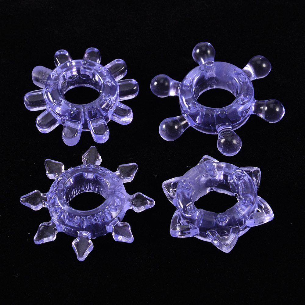 Caterpillar Crystal Delay Ring TPE Locking Sun Ring Adult Toy — detail image 21
