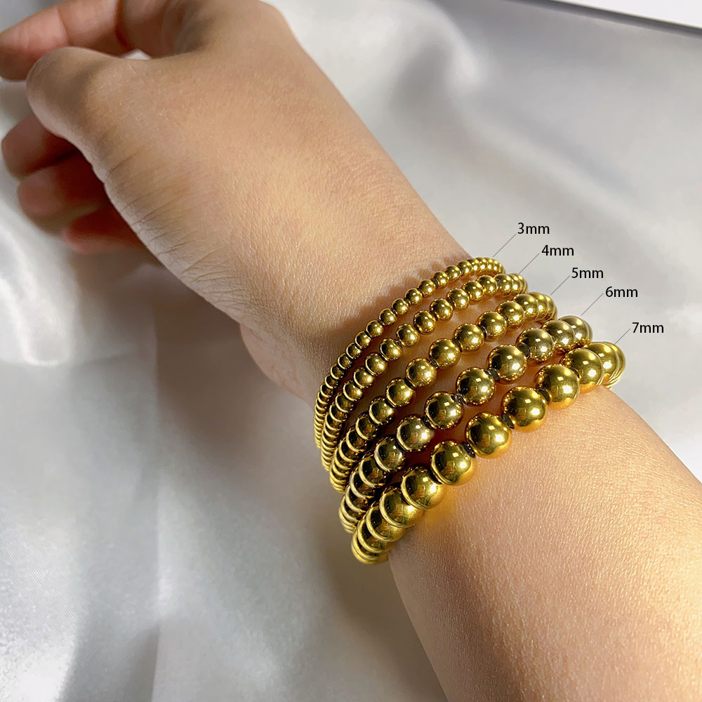 20g Weight PVD Coated Geometric 304 Stainless Steel Simple Style Waterproof Non Tarnish 304 Stainless Steel Bracelets