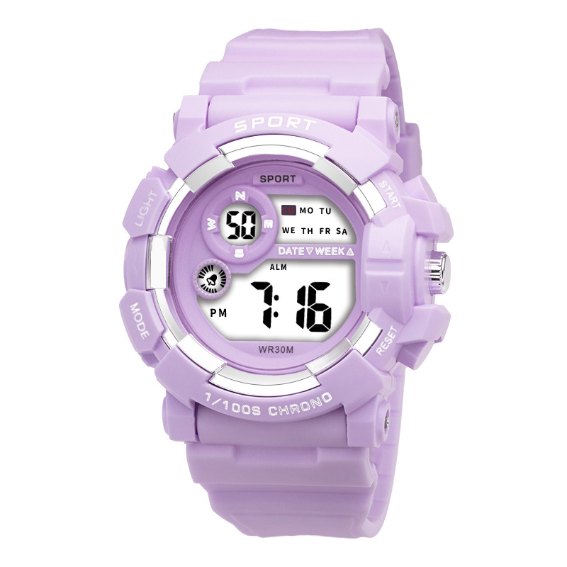 Tendencia de estudiantes de secundaria masculina y secundaria nocturna relojes electrónicos de alarma deportiva al aire libre simple en stock