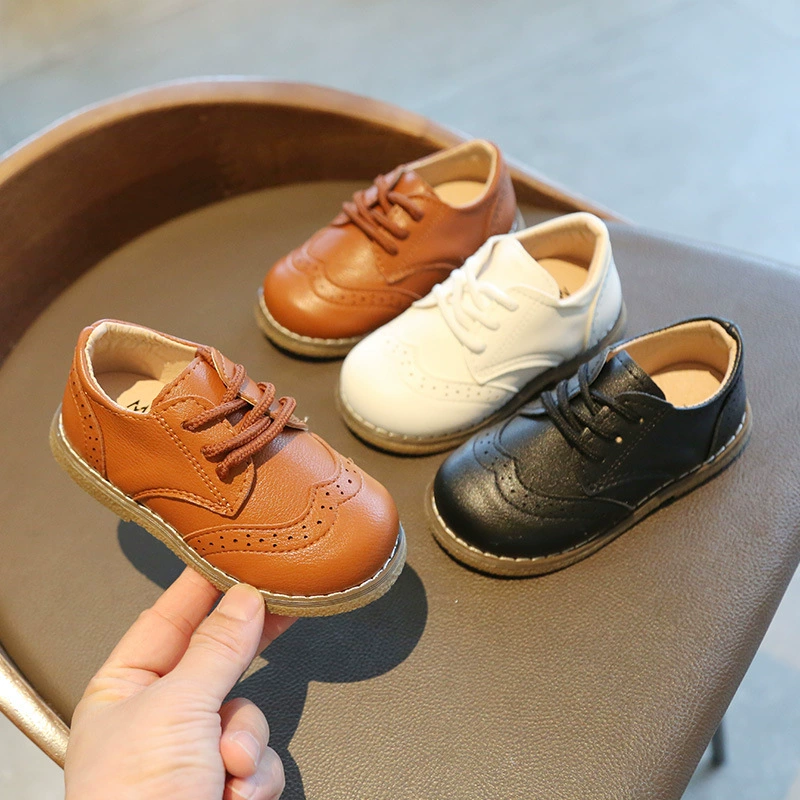 Кожаная обувь в стиле ретро для мальчиков, внешняя торговля, детская обувь оптом, детская обувь, 2022, Весенняя новая обувь для девочек, обувь для малышей
