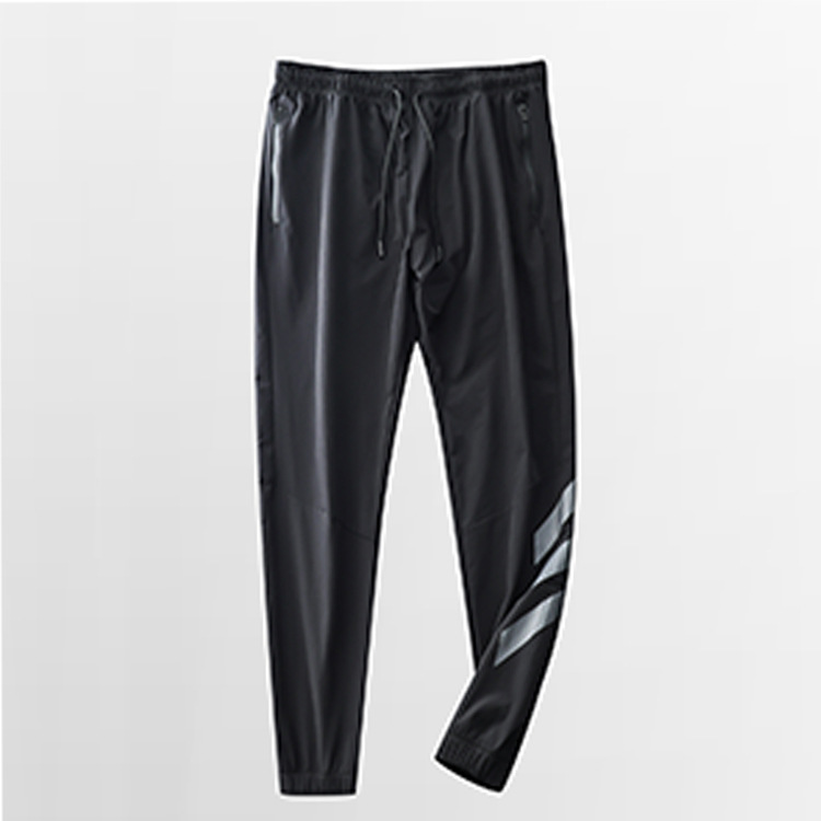 Pantalones casuales deportivos para hombres pantalones de seda de hielo para correr entrenamiento físico pantalones atados al tobillo pantalones de secado rápido transpirable Pantalones deportivos para hombres verano transfronterizo
