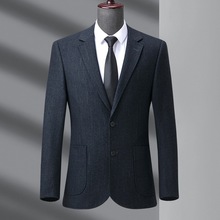 2025春秋品牌高档男装休闲西服中年商务羊毛单西装时尚百搭外套男