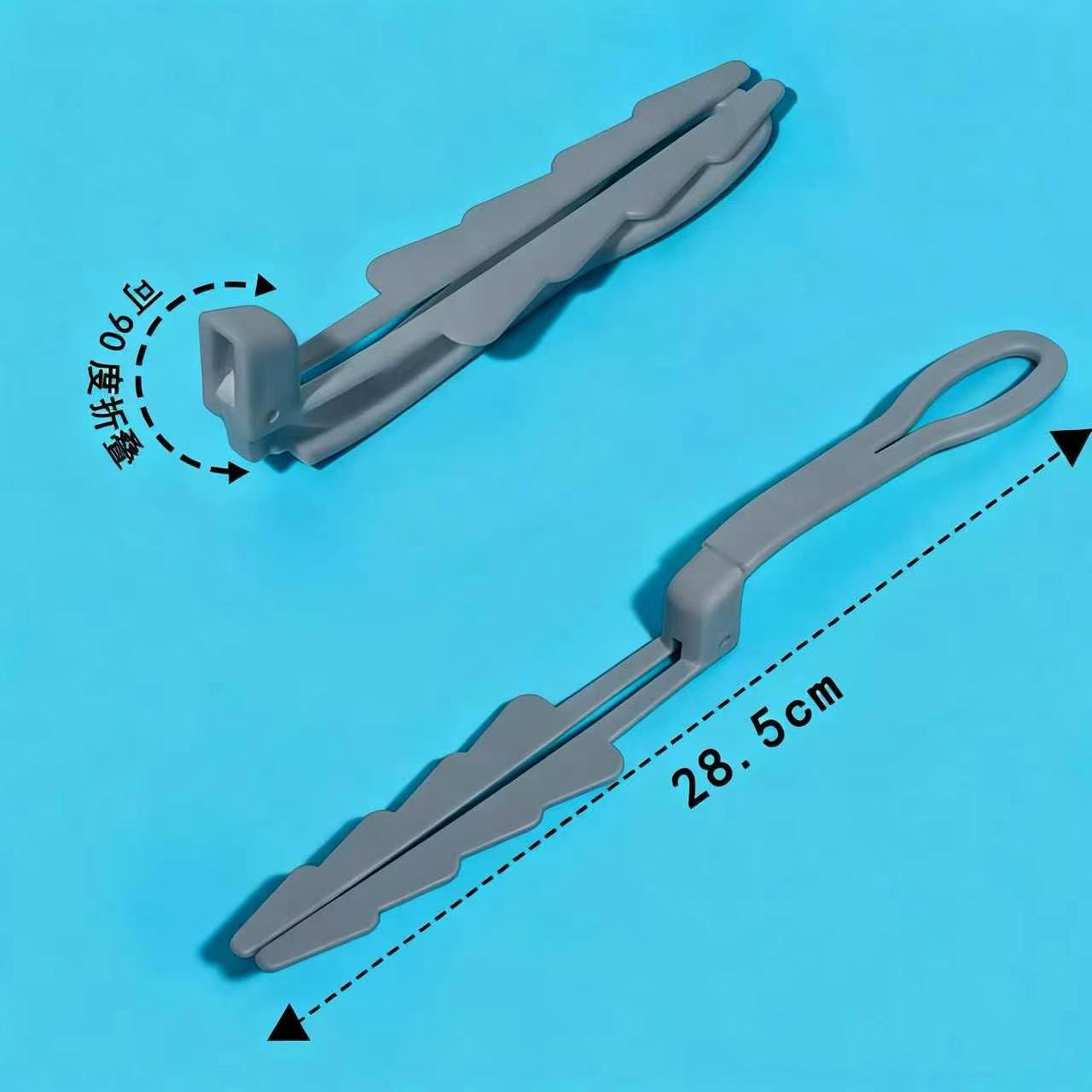 Electrostatic Dust Duster Folding Short Handle-Dark Gray