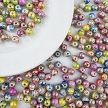8-10mm������ˮľ�y��ɫ����ɫ�D��ɢ�鴮���ֹ�����DIY�Ʒ���