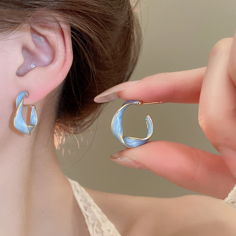 15 # Aguja de plata-oro-azul