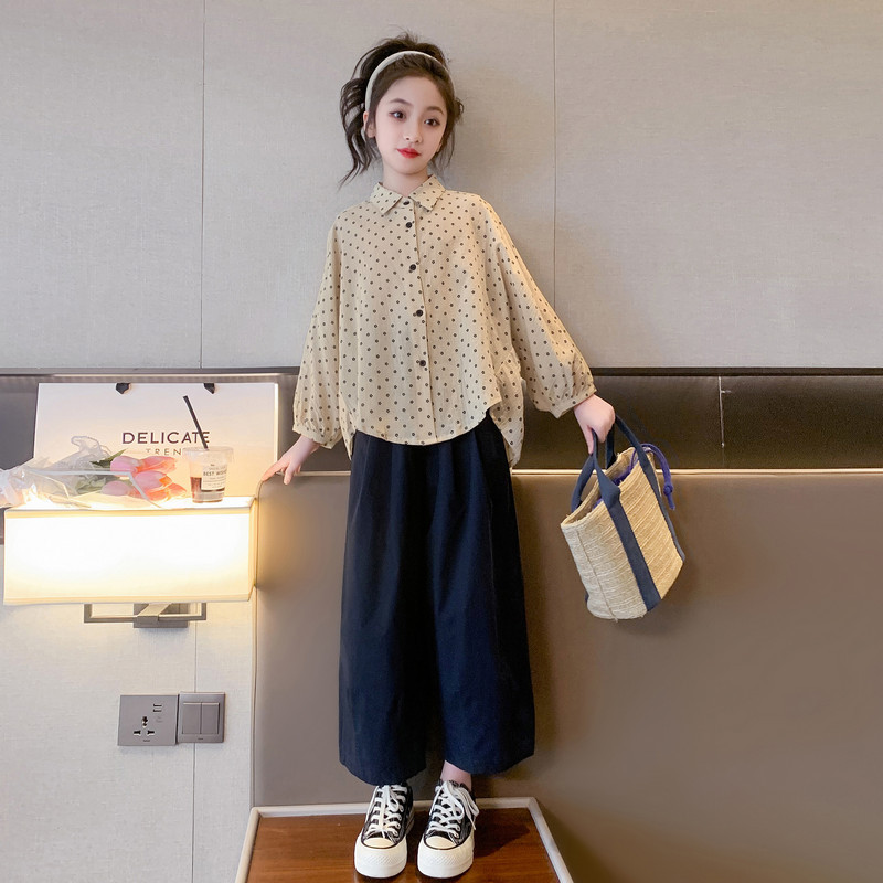女童秋装套装2023新款洋气时髦韩版大童女装儿童春秋宽松网红外贸
