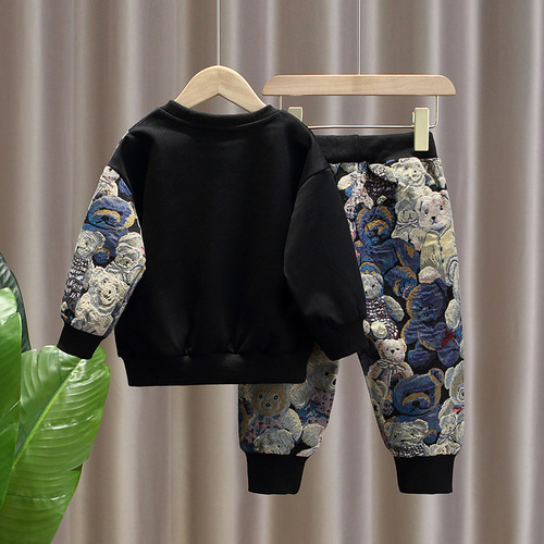 421 Boys Suit Spring and Autumn  New Children's Clothes Trendy Handsome Fashionable Baby Spring Clothes Western Style Children's Clothes