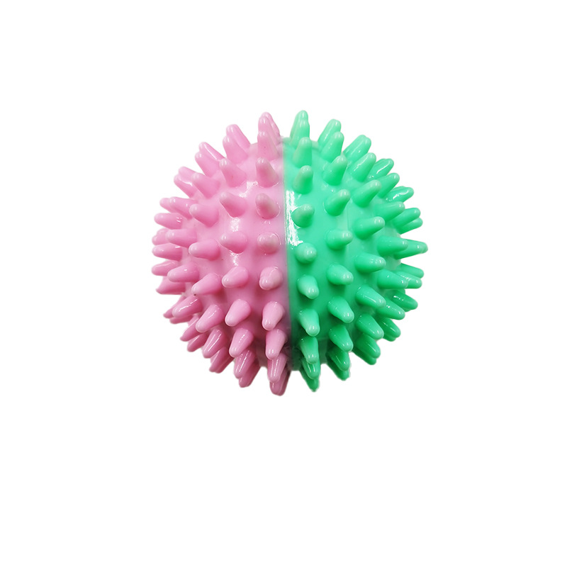 Suministros para mascotas transfronterizos Bola de juguete de sonido bola elástica resistente a la mordedura de perro mediano y grande juguete de mordedura de perro TPR bola espina