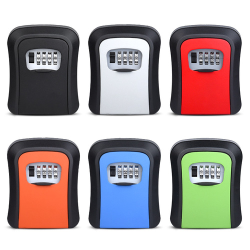 Decoration key code box construction site cat's eye wall-mounted key box B&B door storage code lock metal anti-theft