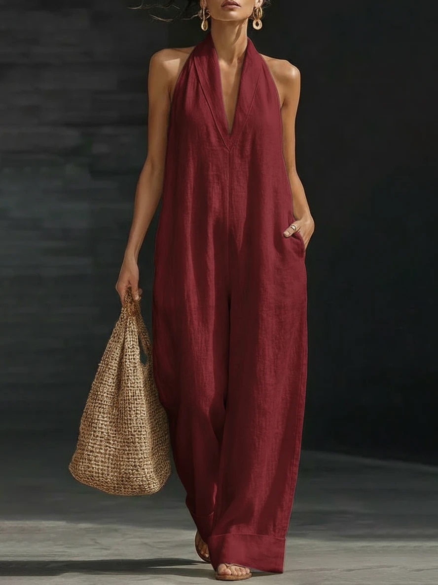 Women's Clothing Women's Sleeveless Jumpsuit Style Best Selling Simple Elegant Comfortable For Formal & Casual_ecoleips.com