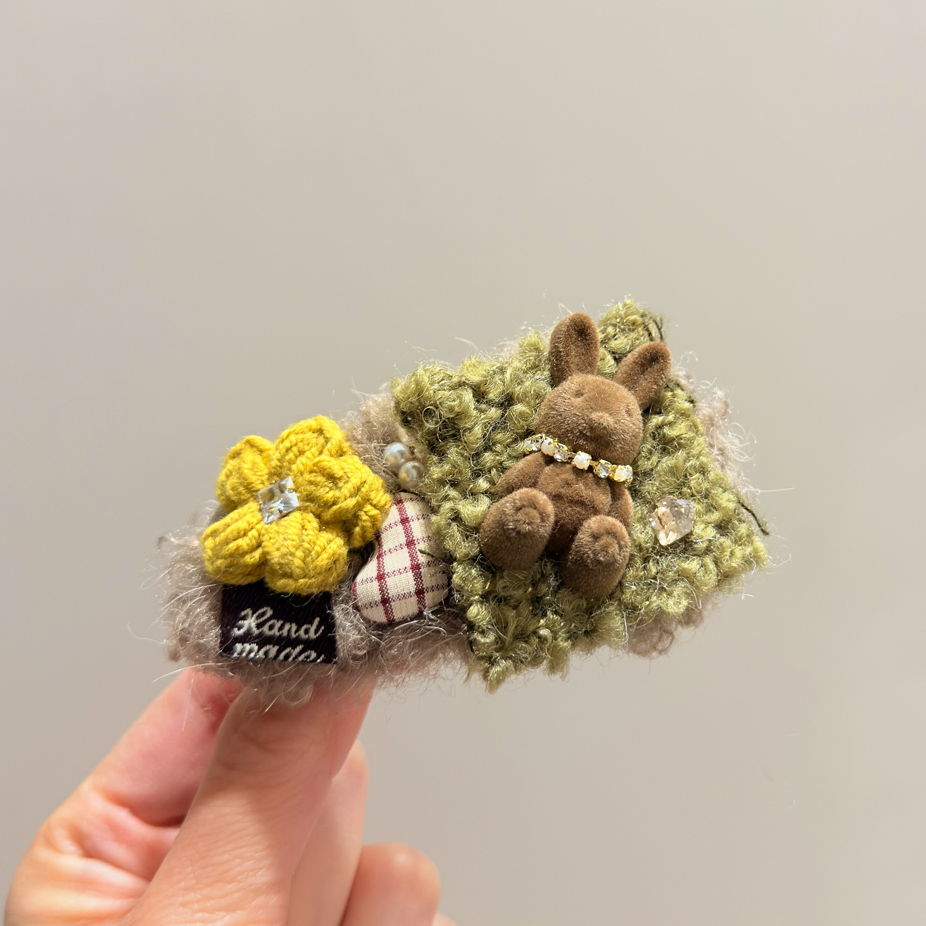 Korean Dongdaemun Heavy Industry Exquisite Flower Bunny Hair Clip Cute Personality Side Bangs Bb Clip Hair Accessory