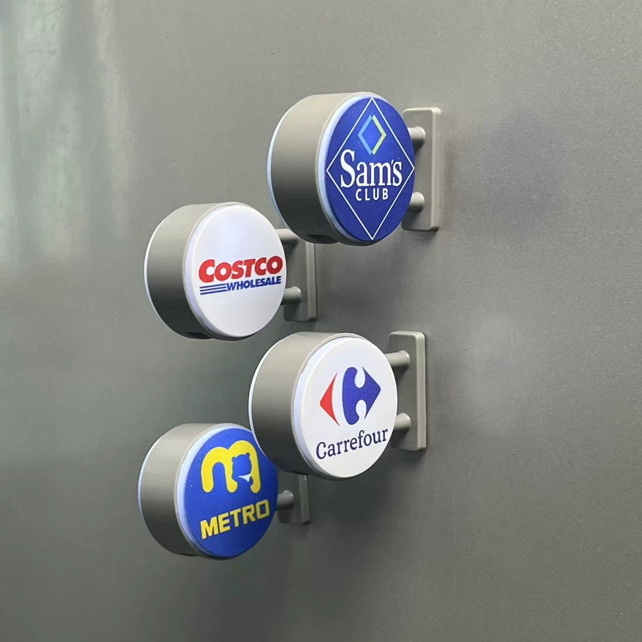 Магнитный световой рекламный щит для холодильника с двусторонней подсветкой, крепление сбоку, рекламный сувенир, креативный культурно-оздоровительный подарок, с возможностью нанесения логотипа/рисунка