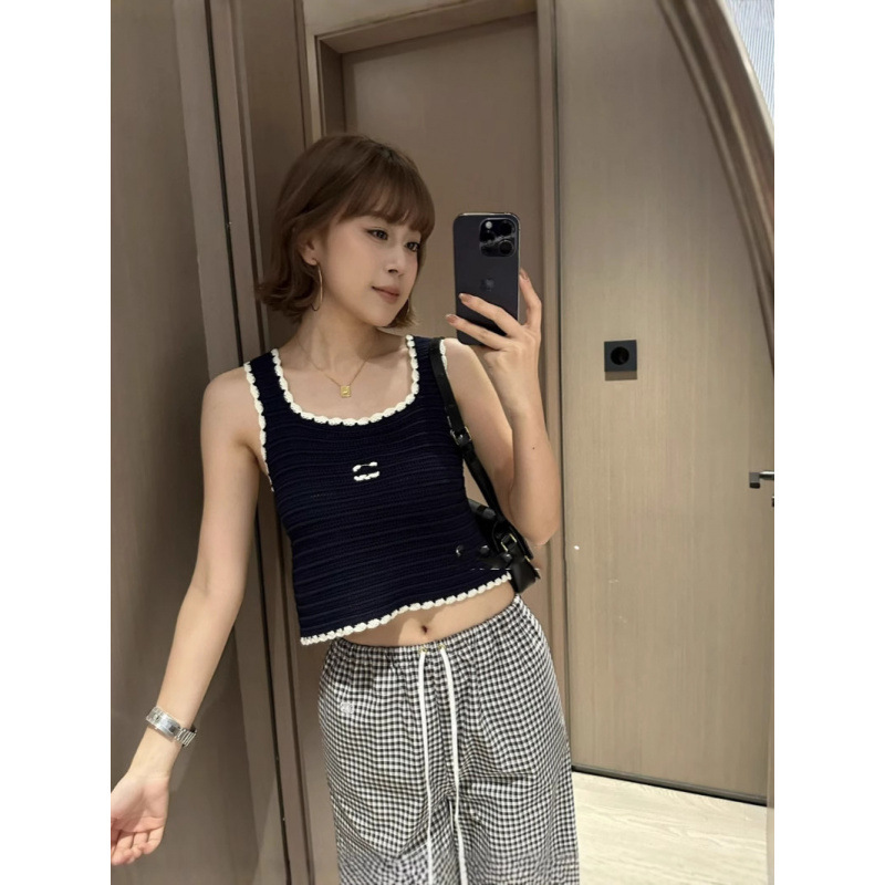Ce Arc De Triomphe Lace Knitted Camisole Heavy Crochet Knitted Vest 25 Early Lazy High-End Knitted Vest Ce Arc De Triomphe Lace Knitted Camisole Heavy Crochet Knitted Vest 25 Early Lazy High-End Knitted Vest