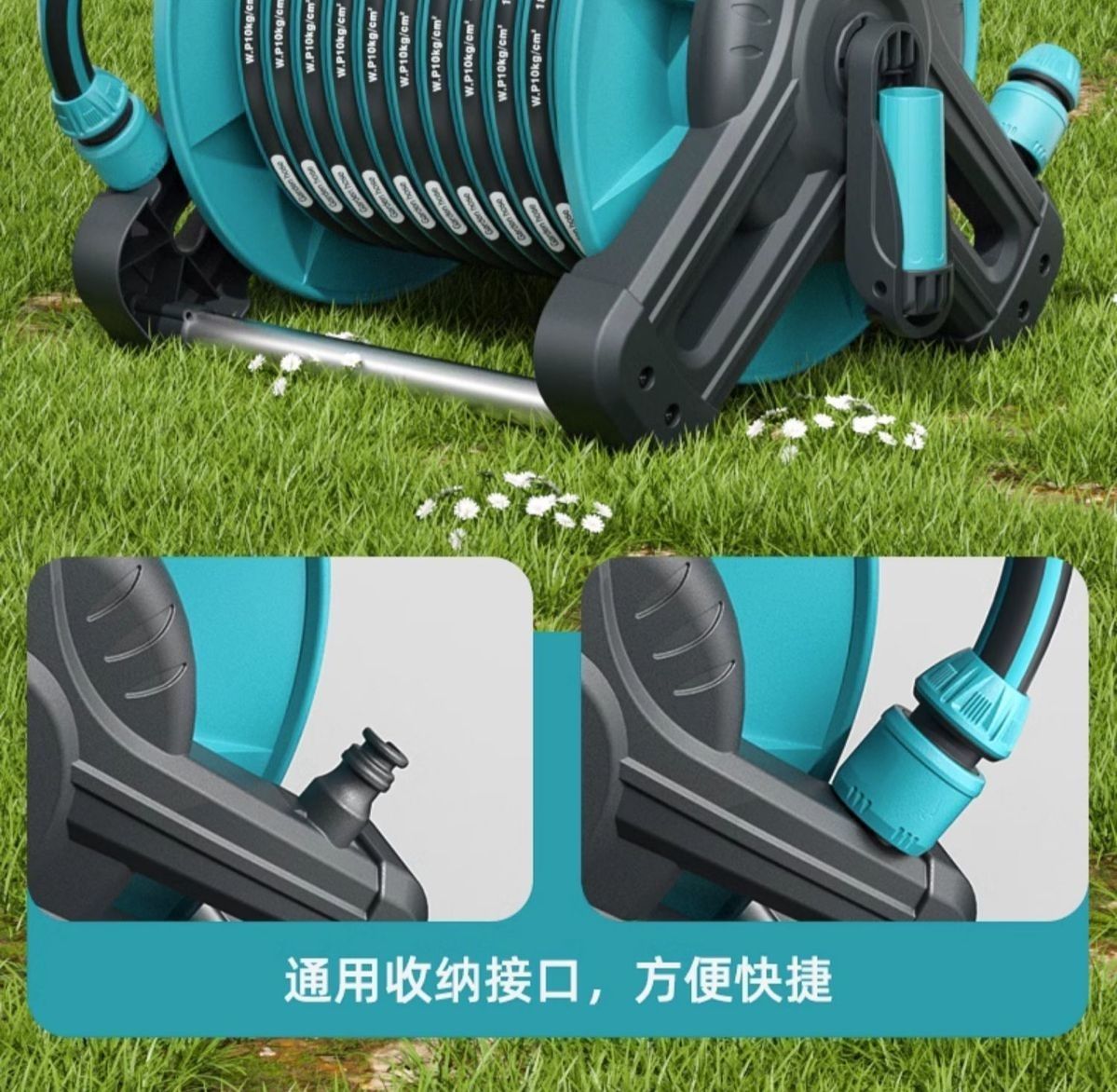 Suitable for car washing household watering water pipe storage high pressure nozzle suit garden watering tools easy to handle housework