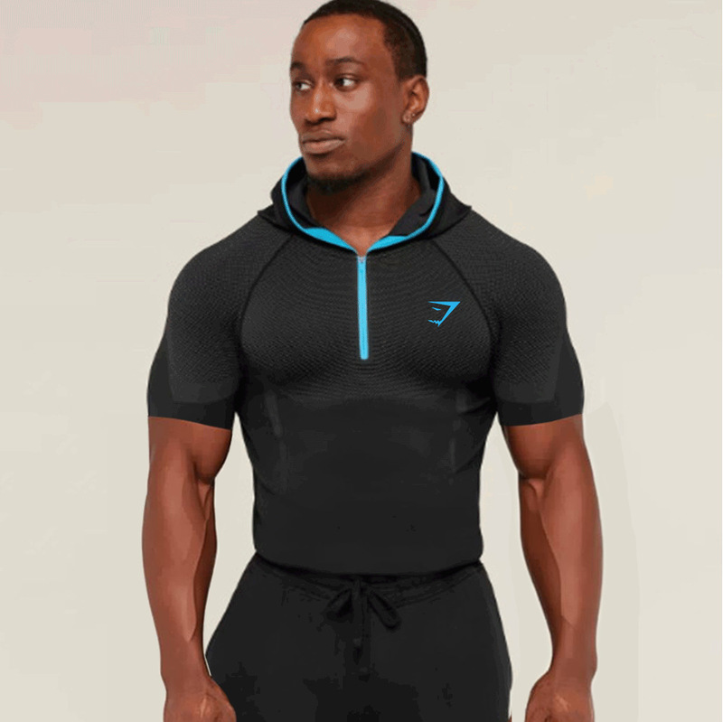 Gymshark Men's Onyx5.0 Hooded Sweatshirt with Half-Zip Design, Quick-Drying, Breathable and Stretchy for Fitness and Sports Gymshark Men's Onyx5.0 Hooded Sweatshirt with Half-Zip Design, Quick-Drying, Breathable and Stretchy for Fitness and Sports