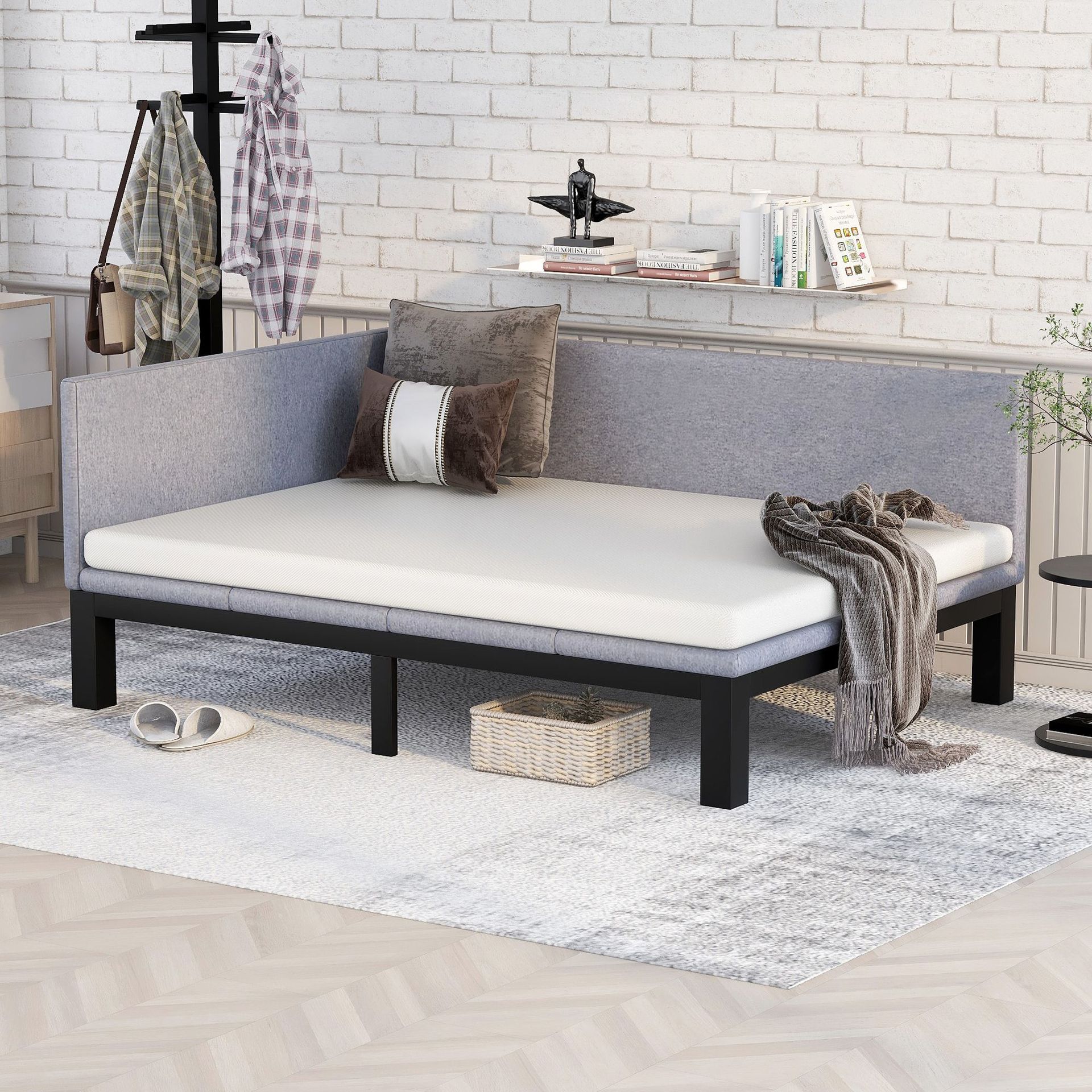 Cama de hierro forjado moderna simple 1.8m cama de hierro doble refuerzo de 1m cama simple cama de hierro económico