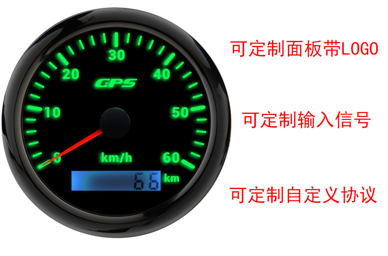 Factory Direct supply yacht motorboat electric motorcycle GPS speedometer 7 color backlight 85mm0-60kmh
