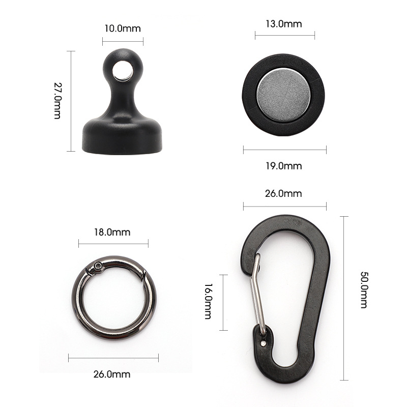 Luya al aire libre hebilla magnética fuerte mosquetón magnético hebilla pesca montañismo inalámbrico perdido cuerda portátil sola hebilla doble hebilla traje